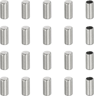 20 Pcs Stainless Steel Cord End Caps, 1.5 mm End Cap Barrel Beads Leather Cord End Caps for Jewelry Making DIY Tassel 5.5 mm Length Silver