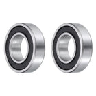 Deep Groove Ball Bearings 60/22-2RS, ID 22mm x OD 44mm x Width 12mm Double Rubber Seal Bearings, High Speed Sealed Bearing Chrome Steel (2 PCS)