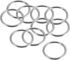 201 Stainless Steel O Ring 60mm(2.36") Outer Diameter 5mm Thickness Strapping Welded Round Rings 10pcs