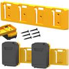 Battery Rack Compatible with DeWalt 20V, 4 Slot, Yellow-1pc