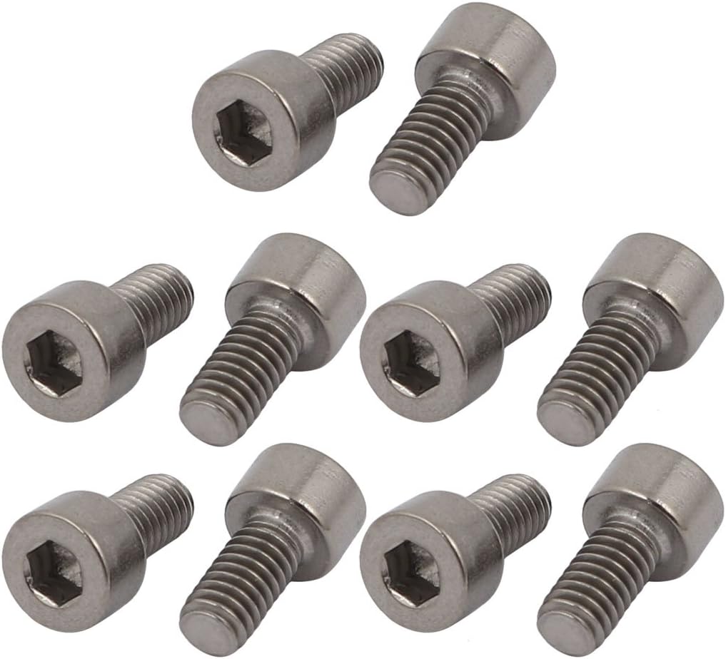10 Pcs M4x8mm Thread Hex Socket Drive Cap Head Titanium Screw