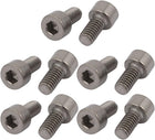 10 Pcs M4x8mm Thread Hex Socket Drive Cap Head Titanium Screw