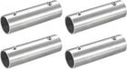 4Pcs Straight Pipe Fitting Connector, 202 Stainless Steel 2-Way Hand Rail Tube Connector 100mm Length, for 1"(25mm) OD Handrail Railing