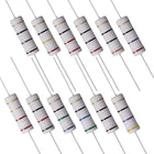60 Pcs 5W Metal Oxide Film Resistor 18R,20R,22R,24R,56R,75R,82R,100R Ohm +/-5%