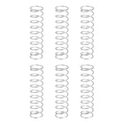 6Pcs Compression Springs, 1mm Wire Diameter x 15mm OD x 60mm Length 304 Stainless Steel Extension Spring Ballpoint Pen Pressure Springs for Shop Home Repairs, Silver