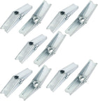 5/16-inch Dia Female Thread Spring Loaded Hollow Wall Anchor Toggle Wing Nut 10pcs