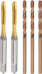 M3 x 0.5 Spiral Point Tap and 2.5mm Drill Bit Set, Metric M35 Cobalt High Speed Steel Machine Screw Thread Threading Tool 5pcs