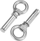 M8 x 60 Expansion Eyebolt Eye Nut Screw with Ring 304 Stainless Steel Anchor Raw Bolts 2 Pcs
