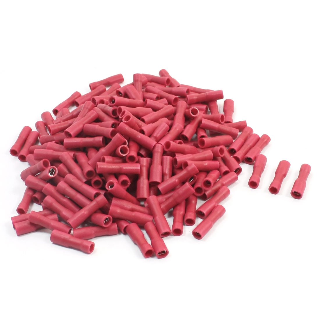 22-16AWG Red Plastic Coated Spade Connector Insulated Terminal, 200 Piece