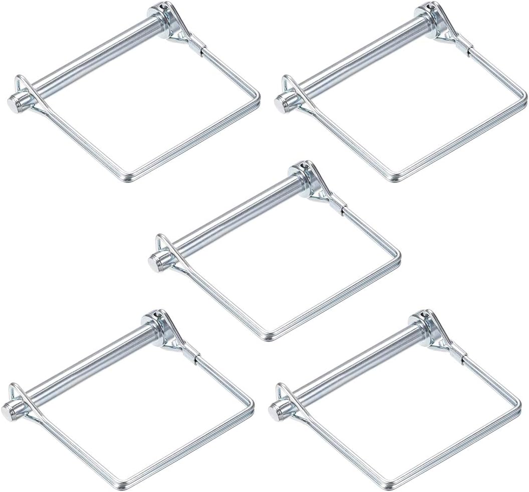 Shaft Locking Pin - 8mm x 70mm Coupler Pin for Farm Trailers Wagons Lawn Garden in Square 5Pcs
