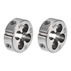 M6 Metric Round Die, Machine Thread Left Hand Threading Die, Alloy Tool Steel Screw Thread Cutting Die, 2pcs