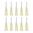 Industrial Blunt Tip Dispensing Needle with Luer Lock for Liquid Glue Gun, 19G 1/2", 10 Pcs (Light Yellow)
