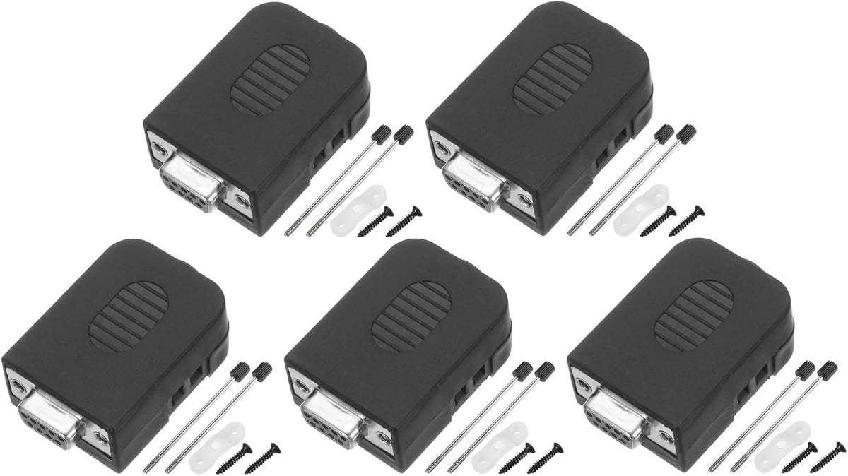 5pcs D-sub DB9 Breakout Board Connector 9-pin Female RS232 Serial Adapter Solderless Terminal Block Screws for CNC Controller Motor Computer