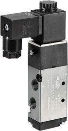 AC 24V 5 Way 2 Position 1/8" PT,Pneumatic Air Control Solenoid Valve,Internally Single Piloted Acting Type Red Light,4V110-06
