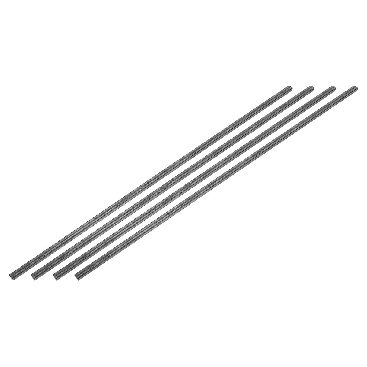 4Pcs Square Steel Bar Stock, 13/64"x13/64"x12"(5mmx5mmx305mm) A36 Square Steel Rod Bars Precision Key Stock for Keyways Structural Support Industrial Machinery DIY Craft