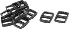 LinkMejor Plastic Travel Adjustable Backpack Glide Buckle 15mm Strap Width 10pcs Black