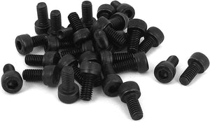 M4 x 8mm 12.9 Alloy Steel Hex Socket Head Cap Screws Bolts Black 30pcs