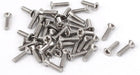 M2-0.4 x 8mm Fine Thread Phillips Flat Countersunk Head Machine Screws Silver Tone 50pcs