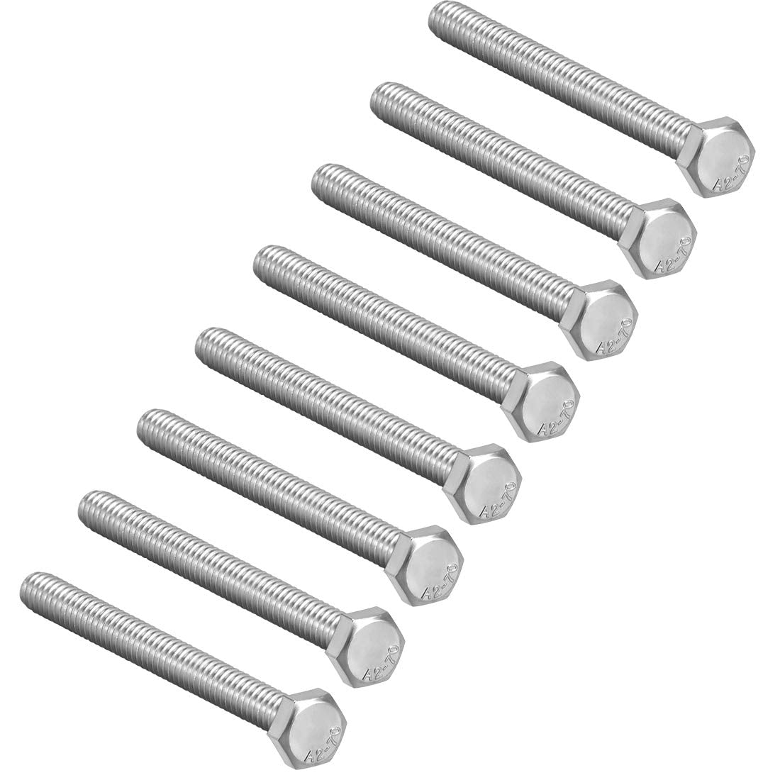 M8x110mm Hex Bolts 304 Stainless Steel Hexagon Screw Bolt 8pcs