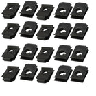 20pcs Spring Steel Speed Fastener U Nut Clip Black for M4 / ST3.5 Screw Bolt