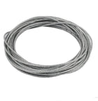 10M Length 3mm Diameter Plastic Coated Flexible Steel Wire Cable Rope Silver Tone