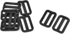 LinkMejor Plastic Adjustable Backpack Bag Glide Fastener Buckle 38mm Strap Width 8pcs