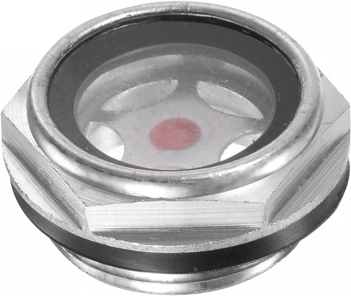 Air Compressor Oil Level Gauge Sight Glass M26x1.5mm Male Threaded Aluminum Glass Liquid Indicator Sight Window