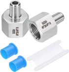 2 Pcs Pipe Fittings Reducer Adapter 1/8" NPT Male Pipe x 3/8" NPT Female Pipe Stainless Steel Adapter Pressure Gauge Connector for Oil Air Gas Hydraulic Systems