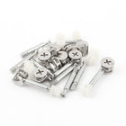 3-in-1 Furniture Connecting Kit 14mm OD Cam Fitting, M6x40mm Dowel Screws, 11mm OD Pre-Inserted Nut 10 Sets