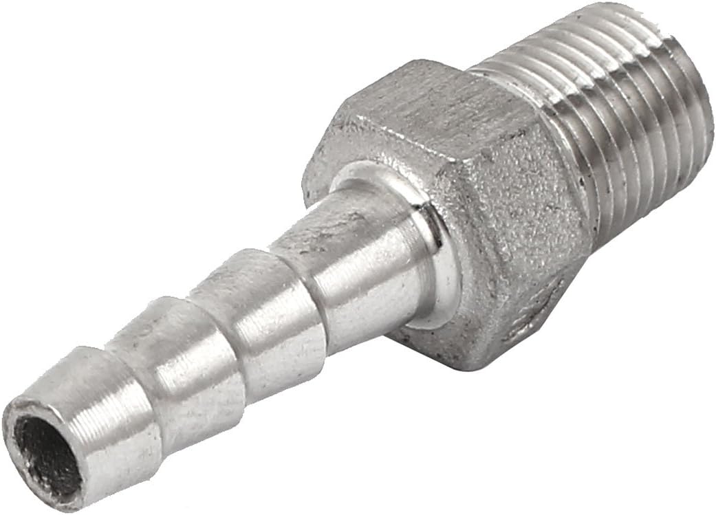 1/4BSP Male Thread to 6mm Hose Barb Straight Quick Fitting Adapter