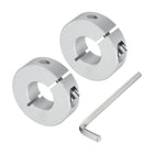 Single Split Shaft Collar Set for 18mm Shaft, One-Piece 2pcs Clamping Collars 40mm OD, 12mm Thickness, Aluminum Alloy Clamp-On Collar with M5 Set Screws and a Wrench