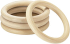 4Pcs Natural Wood Rings, 120mm/3.9inch Unfinished Smooth Macrame Circles Wooden Ring for Crafts DIY Projects Macrame Jewelry Pendant Making (15mm Thick)