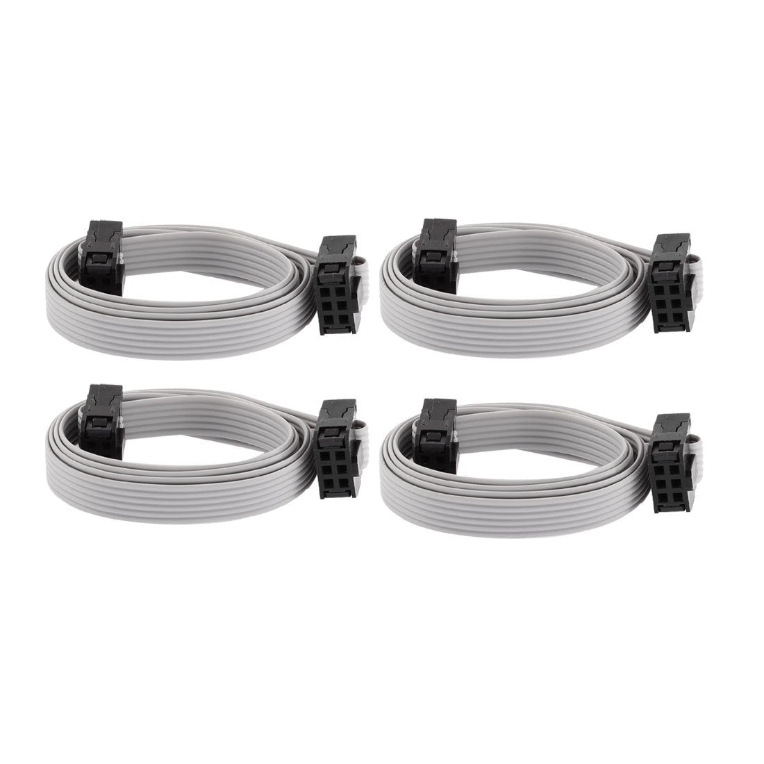 IDC Socket Flat Ribbon Cable Strip, 6 Pin, 6 Wire, 50 cm Long, 4 Pieces