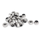 M8x1.25mm 304 Stainless Steel Nylock Nylon Insert Hex Lock Nuts 25pcs
