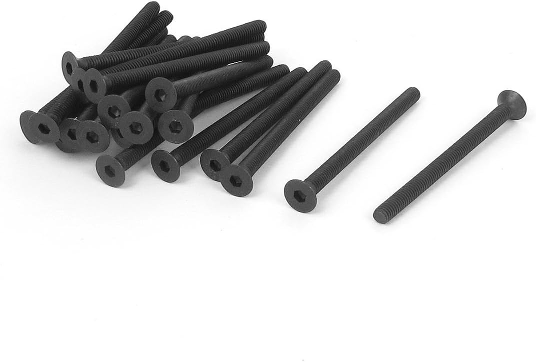 M3 x 40mm Metric Hex Socket Countersunk Head Screw Bolts Black 20PCS