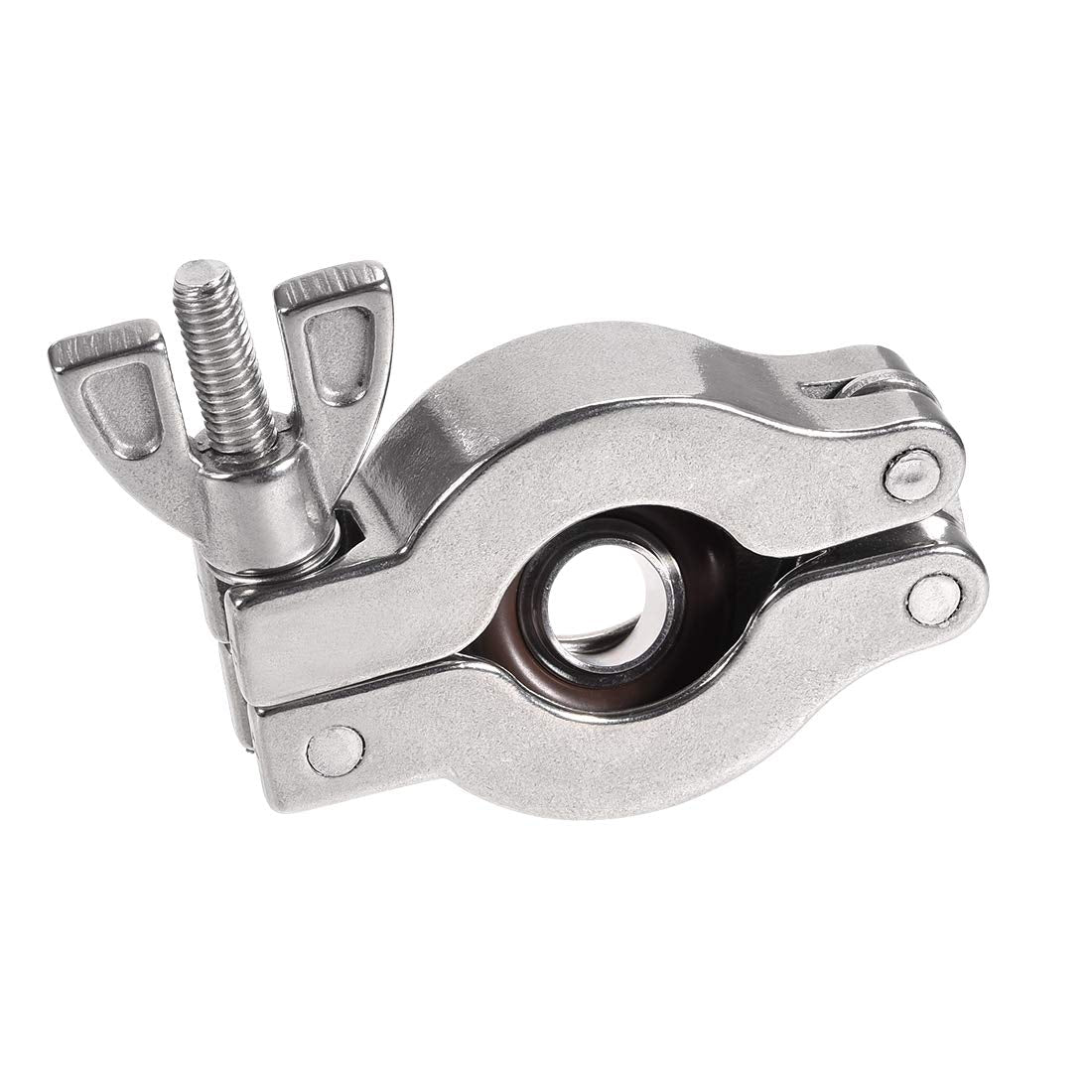Vacuum Clamp 41mm X 20mm KF10 Single Pin Clamp Wing Nut with Center Ring for Ferrule TC