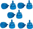 Computer PC Case M3x7mm Aluminum Alloy Knurled Thumb Screws Sky Blue 10pcs