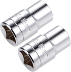 1/2-inch Drive E13 Universal Spline Socket Shallow 12 Point Cr-V Steel 2 Pcs