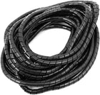 Cavo a spirale flessibile da 5mm per computer, nastro di copertura, corda di gestione nera 5 metri