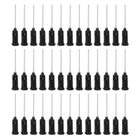 Industrial Blunt Tip Needle 19G 1 Inch Length with Luer Lock Screw Interface Connector, Dispensing Needle for Liquid Glue Gun, 40 Pcs (Black)