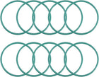 Fluorine Rubber O-Rings, 50mm OD 45.2mm ID 2.4mm Width FKM Seal Gasket for Machinery Plumbing, Green, Pack of 10