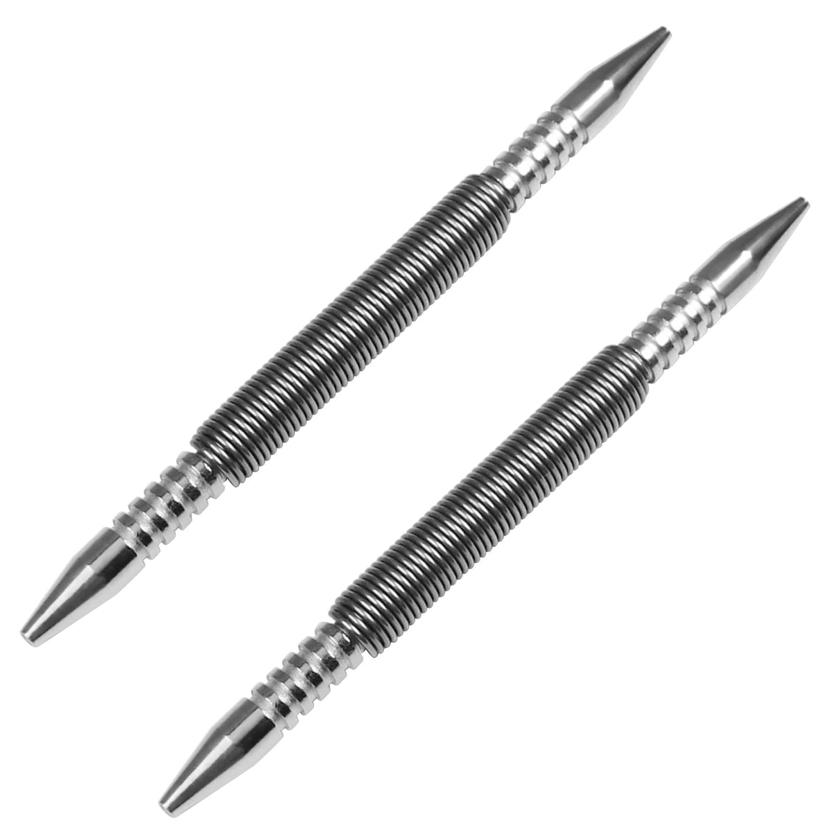 2 Pcs Doppelkopf Nagelsetter, Doppelkopfig 3/32″&1/8″ Federbelasteter Nagelset
