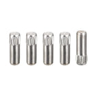 3x10mm 304 Stainless Steel Dowel Pins, 5Pcs Knurled Head Flat Chamfered End Dowel Pin, Wood Bunk Bed Shelf Pegs Support Shelves Fasten Elements