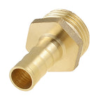 Brass 10mm Hose Barb to 1/2" PT Male Thread Pneumatic Coupling Connector