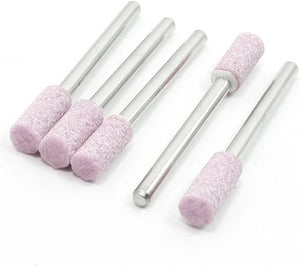 5 Pcs 3mm Shank 5mm Cylinder Shape Abrasive Mounted Grinding Stone