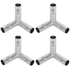 4Pcs 3/4in カナピ コーナーフィッティング 3ウェイ EMTパイプ ゴルフフレーム バッティングケージ