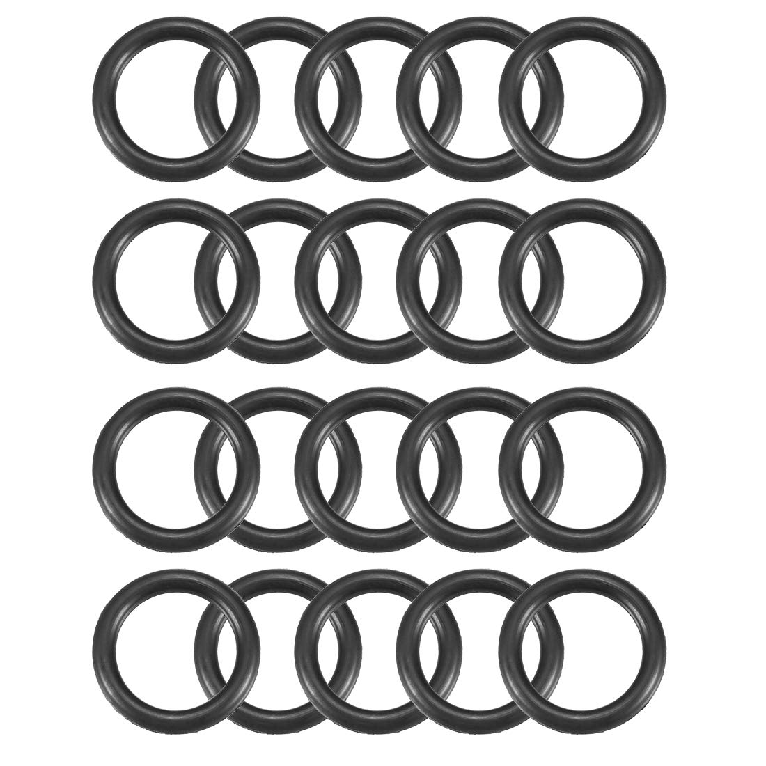 Nitrile Rubber O-Rings, 21mm OD 15mm ID 3mm Width, Metric Sealing Gasket, Pack of 20