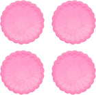 LinkMejor 4 Pcs Sunflower Resin Moulds, Silicone Epoxy Mould Kit with Hole for Pendant Keychains Ornament Jewelry Resin Art Crafts Making DIY Crafts, Pink
