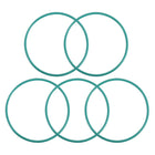 Fluorine Rubber O-Rings, 76mm OD 71.2mm ID 2.4mm Width FKM Seal Gasket for Machinery Plumbing, Green, Pack of 5