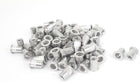 M6x15mm Aluminum Flat Head Ribbed Body Rivet Nuts Insert Nutserts 100pcs